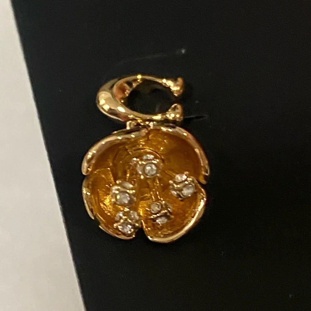 COACH Floral Drop Earrings, NWT - Picture 8 of 8